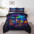 thumbnail image 1 of Castle Fairy Gradient Mushroom Twin Comforter Sets for Children,Magical Plants Bedding Set, 1 of 8