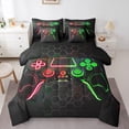 thumbnail image 1 of Castle Fairy Gradient Video Game Twin Bedding Sets,Green Red Ombre Bedding Comforter Set, 1 of 8
