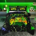thumbnail image 1 of Castle Fairy Graffiti Gamer Queen Comforter Set,Abstract Splash Bedding Comforter Set, 1 of 8