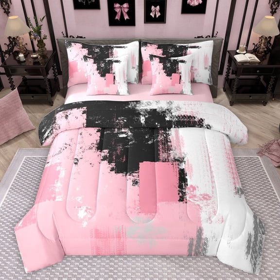 Castle Fairy 7-Piece Graffiti Splash Queen Bedding Comforter Set