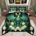 thumbnail image 1 of Castle Fairy Green Magical Dragon Bedding Comforter Set 2pcs for Children Teens Adults,Chic Floral Flowers Twin Comforter Sets Microfiber,Retro Vintage Aesthetic Breathable Bedding Set, 1 of 8