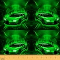 thumbnail image 1 of Castle Fairy Green Race Car Fabric by the Yard 10 Yard,Extreme Sport Room Decor Fabric by the Yard,Neon Lights Sewing Fabric,Microfiber Boys Bedroom Decor, 1 of 6