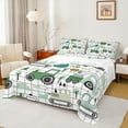 thumbnail image 1 of Castle Fairy Green Truck Boy 4-Piece Full Size Sheets,Construction Vehicles Bed Sheets,Geometric Plaid Lightweight Sheet Sets,Luxury Bedroom Decor, 1 of 7