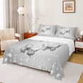thumbnail image 1 of Castle Fairy Grey Floral Butterflies 4 Pieces Queen Sheet Sets for Kids Children Teens,Dreamy Princess Ultra Soft Flat Sheet,Crystal Bling Glitter Splash Queen Fitted Sheet,Luxury Bedroom Decor, 1 of 7