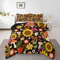 thumbnail image 1 of Castle Fairy Groovy Flower 3-Piece Full Size Comforter Sets,Cute Mushroom Bedding Comforter Set,Botanical Plants Lightweight Bedding Sets,Microfiber Floral Bedroom Decor,Reversible, 1 of 8