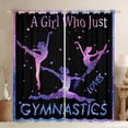 thumbnail image 1 of Castle Fairy Gymnast Girl Black Out Curtains for Children Teens Adults,Gradient Bling Glitter Curtains Pack of 2 (42x63 Each),Dreamy Princess Bedroom Curtains,Ultra Soft Home Decor, 1 of 6