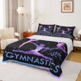 thumbnail image 1 of Castle Fairy Gymnast Girl Twin Sheet Sets 3pcs for Children Teens Adults,Gradient Bling Glitter Twin Fitted Sheet Microfiber,Dreamy Princess Breathable Flat Sheet,Ultra Soft Home Decor, 1 of 7
