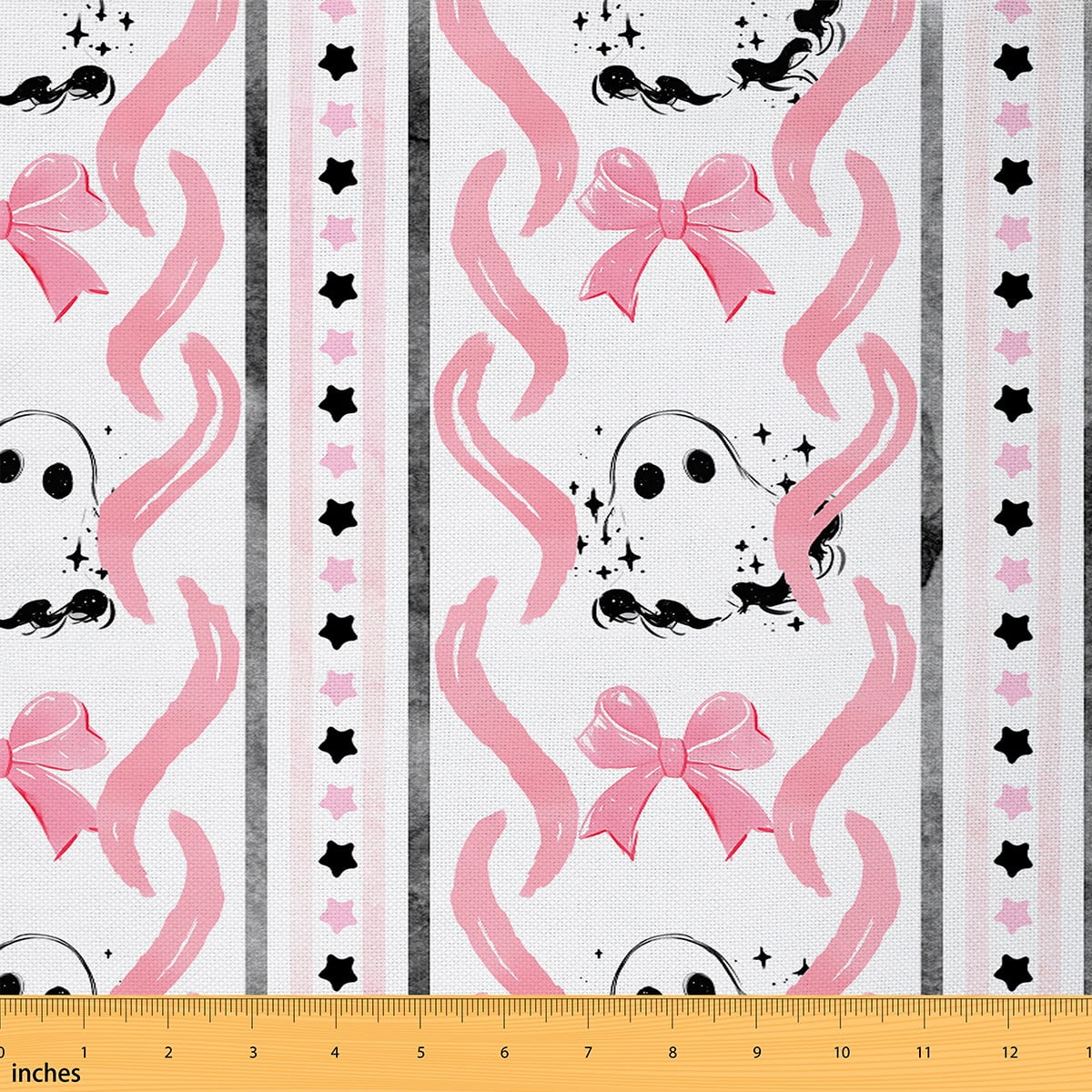 Castle Fairy Halloween Ghost Fabric by the Yard 1 Yard,Pink Bow Home