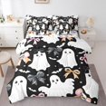 thumbnail image 1 of Castle Fairy Halloween Skull 7-Piece Twin Bedding Sets for Children,Bow Ghost Bedding Comforter Set,Gothic Style Breathable Sheet Sets,Super Cozy Room Decor, 1 of 8