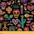 thumbnail image 1 of Castle Fairy Halloween Skull Fabric by the Yard 3 Yards,Western Cactus Sewing Fabric,Exotic Style Fabric for Sewing,Breathable Home Decor, 1 of 6