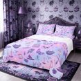 thumbnail image 1 of Castle Fairy Halloween Skull King Sheets 4pcs,Kawaii Gothic Gradient Butterfly Moon Bedding,Lavender Purple,1 Fitted Sheet,1 Flat Sheet and 2 Pillowcases, 1 of 6