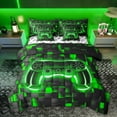 thumbnail image 1 of Castle Fairy Hexagon Video Game Twin Bedding Sets,Geometric Grid Bedding Comforter Set, 1 of 8