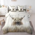 thumbnail image 1 of Castle Fairy Highland Bull Twin Bedding Sets,Western Animal Bedding Comforter Set, 1 of 8
