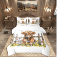 thumbnail image 1 of Castle Fairy Highland Cattle 7 Pieces Bedding Comforter Set,Rustic Cabin Full Bedding Set Lightweight,Farmhouse Animal Fitted Sheet Flat Sheet,Luxury Teens Bedroom Decor,Reversible, 1 of 8