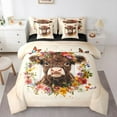 thumbnail image 1 of Castle Fairy Highland Cattle Bedding Comforter Set,Farmhouse Full Bedding Set, 1 of 8