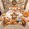 thumbnail image 1 of Castle Fairy Highland Cow 2pcs Bedding Comforter Set,Botanical Pumpkin Twin Comforter Sets,Autumn Harvest Breathable Bedding Set,Luxury Children Bedroom Decor,Reversible, 1 of 8