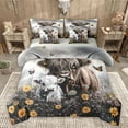 thumbnail image 1 of Castle Fairy Highland Cow Twin Bedding Sets 7-Piece for Boys Girls,Rustic Farmhouse Animal Bedding Comforter Set Microfiber,Floral Flowers Butterflies Breathable Sheet Sets,Breathable Home Decor, 1 of 8