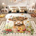 thumbnail image 1 of Castle Fairy Highland Cow Twin Bedding Sets,Colorful Flowers Bedding Comforter Set, 1 of 8