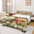 thumbnail image 1 of Castle Fairy Highland Cow Twin Sheet Sets for Teens Female Men,Floral Daisy Bedding, 1 of 7