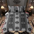 thumbnail image 1 of Castle Fairy Hippie Abstract Aztec Twin Bedding Sets,Black Grey Bedding Comforter Set, 1 of 8
