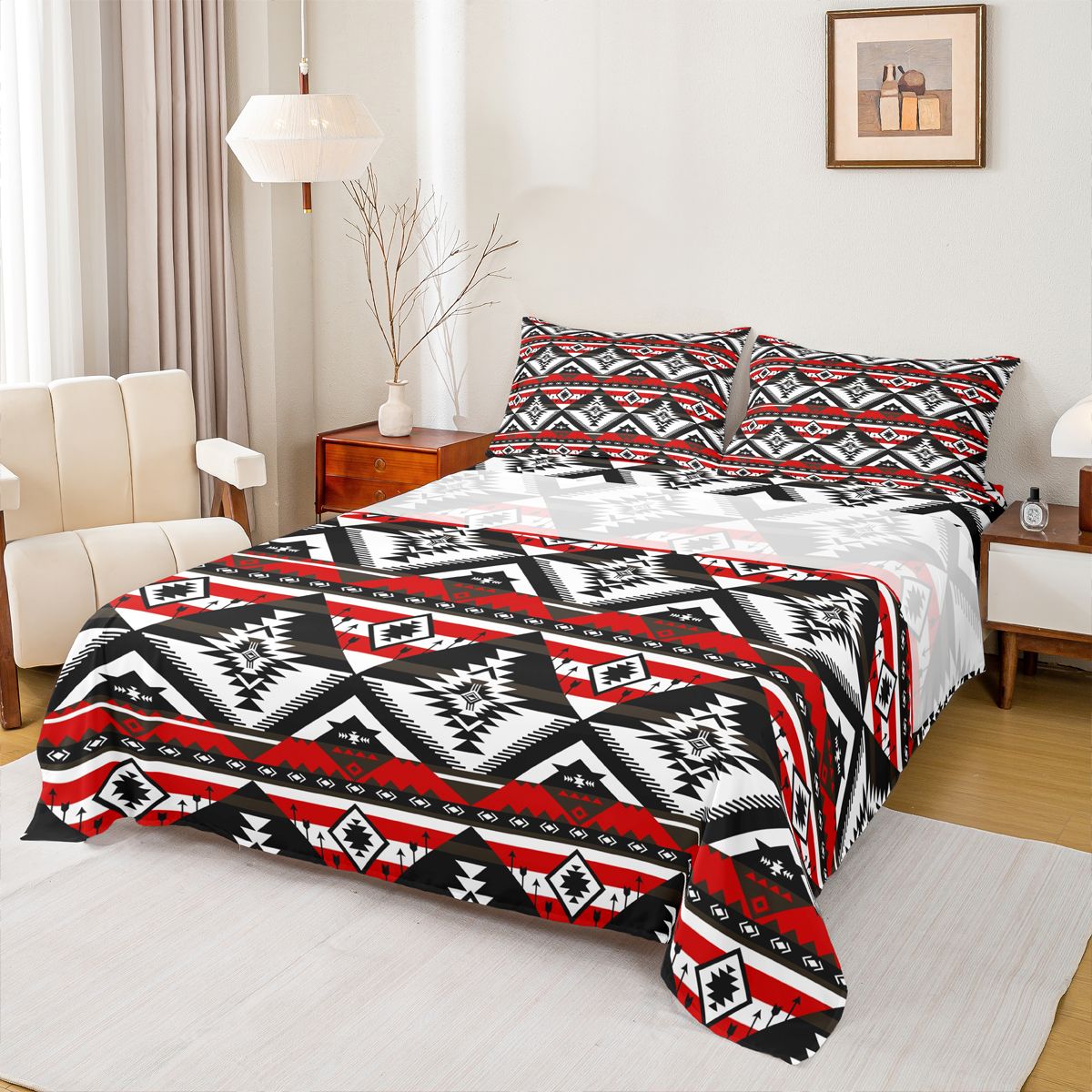 Castle Fairy Hippie Aztec 4 Pieces Queen Sheet Sets for Female Men ...