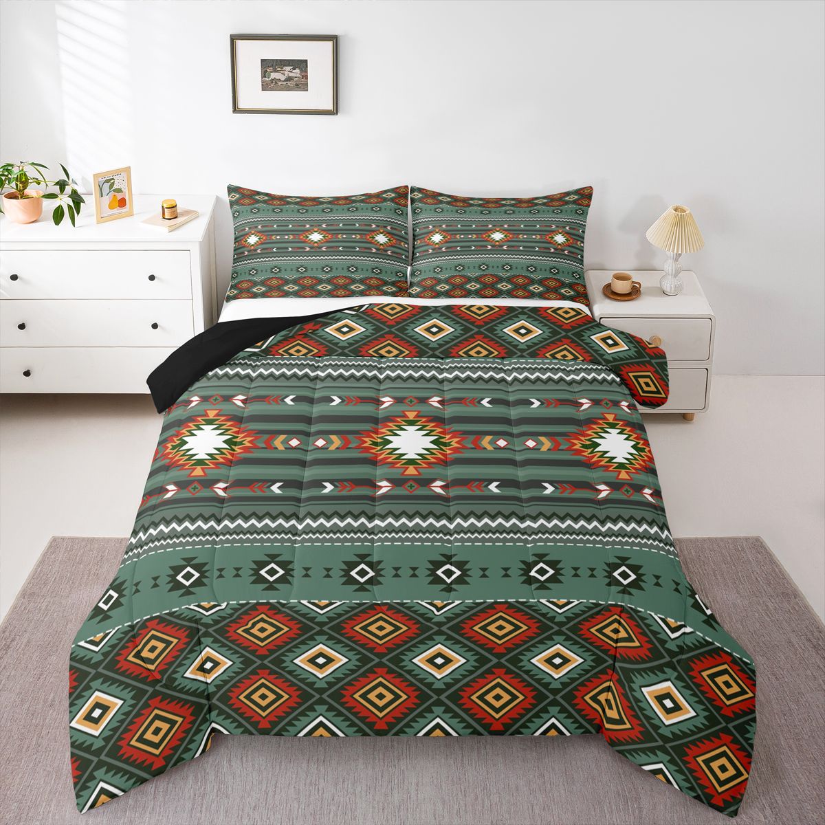 Castle Fairy Hippie Aztec Bedding Comforter Set 2pcs for Female Men ...