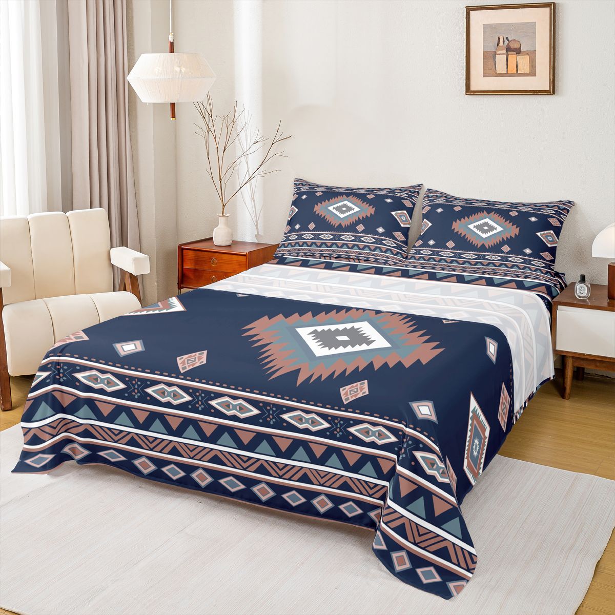 Castle Fairy Hippie Aztec Queen Sheet Sets for Adults Female Men ...