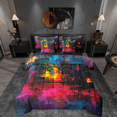thumbnail image 1 of Castle Fairy Hippie Graffiti 7-Piece Bedding Comforter Set,Abstract Artwork King Bedding Sets,Splash Splatter Ultra Soft Bed Sheets,Super Cozy Vintage Room Decor,Reversible, 1 of 8