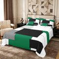 thumbnail image 1 of Castle Fairy Hippie Stacked Rectangle King Sheets 4pcs,Bohemian Square Border Bedding,Emerald Gray Black White,1 Flat Sheet, 1 Fitted Sheet and 2 Pillowcases, 1 of 7
