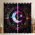thumbnail image 1 of Castle Fairy Holy Month Stars Print Black Out Curtains for Adults Female Men Women,Happy Ramadan Crescent Moon Curtains Pack of 2 (42x63 Each),Gradient Exotic Style Bedroom Curtains Bedroom Decor, 1 of 6