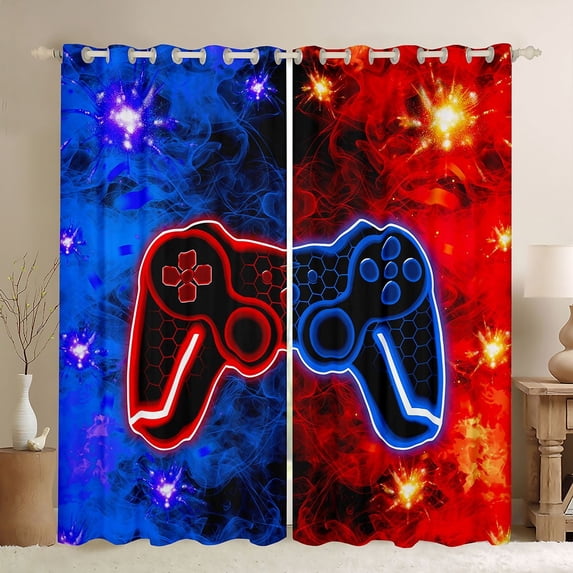 Castle Fairy Honeycomb Black Out Curtains,Abstract Curtains Pack of 2 (42x63 Each)