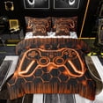 thumbnail image 1 of Castle Fairy Honeycomb Gamepads Bedding Comforter Set,Abstract Video Game Full Bedding Set, 1 of 8