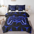 thumbnail image 1 of Castle Fairy Honeycomb Video Game Bedding Comforter Set,Geometric Queen Bedding Sets, 1 of 8