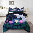 thumbnail image 1 of Castle Fairy Horse Couple Lover Queen Comforter Set,Valentine's Day Bedding Comforter Set, 1 of 8