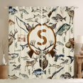 thumbnail image 1 of Castle Fairy Hunting Wood Letter S Black Out Curtains for Boys,Wildlife Deer Curtains Pack of 2 (42x63 Each), 1 of 6