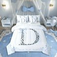 thumbnail image 1 of Castle Fairy Initial D 7-Piece Twin Bedding Sets,Dreamy Princess Bedding Comforter Set,Leopard Print Breathable Sheet Sets,Breathable Flower Home Decor, 1 of 8