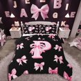 thumbnail image 1 of Castle Fairy 3-Piece Full Size Comforter Set, Monogram Initial And Bow Print, 1 of 8