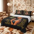 thumbnail image 1 of Castle Fairy Inspirational Black Woman King Sheets 4pcs,Crown Quote Print Bedding,Gold Brown,1 Fitted Sheet, 1 Flat Sheet and 2 Pillowcases, 1 of 6