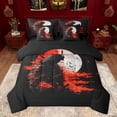 thumbnail image 1 of Castle Fairy Japanese Samurai Twin Bedding Sets 7-Piece for Kids Teens Adults,Black Red Bedding Comforter Set Microfiber,Exotic Style Breathable Sheet Sets,Luxury Bedroom Decor,Reversible, 1 of 8