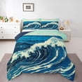 thumbnail image 1 of Castle Fairy Japanese Style Twin Comforter Sets for Kids Teenagers,Ocean Waves Bedding Set, 1 of 8