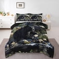 thumbnail image 1 of Castle Fairy Jungle Animal Bear Bedding Comforter Set 2pcs for Female Men Adults,Mountain Woodland Wildlife Twin Comforter Sets Microfiber,Lake River Life Breathable Bedding Set, 1 of 8