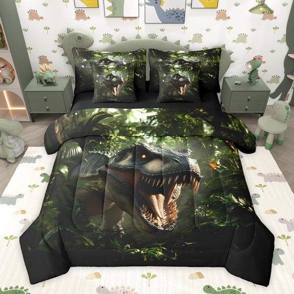 Castle Fairy Jungle Animal Dino Twin Bedding Sets,Woodland Wildlife Bedding Comforter Set