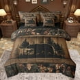 thumbnail image 1 of Castle Fairy Jungle Safari Deer Twin Bedding Sets 7-Piece for Female Men Women,Vintage Lodge Cabin Bedding Comforter Set Microfiber,Woodland Wildlife Breathable Sheet Sets,Luxury Bedroom Decor, 1 of 8
