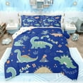 thumbnail image 1 of Castle Fairy Kawaii Animal Dinosaur Bedding Comforter Set 2pcs for Kids Teens Boys Girls,Cartoon Wildlife Dino Twin Comforter Sets Microfiber,Cute Rainbow Breathable Bedding Set, 1 of 8