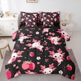 thumbnail image 1 of Castle Fairy Kawaii Axolotl Twin Bedding Sets,Pink Animal Salamander Bedding Comforter Set, 1 of 8