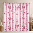 thumbnail image 1 of Castle Fairy Kawaii Bow Blackout Curtains Set of 2 (52x84 Each) for Kids Children Girls,Cute Cherry Love Heart Window Curtains,Geometric Stripes Curtains and Drapes,Lightweight Room Decor, 1 of 6