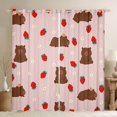 thumbnail image 1 of Castle Fairy Kawaii Capybara Black Out Curtains for Kids Children,Cartoon Animal Curtains Pack of 2 (42x63 Each),Red Strawberry Flowers Bedroom Curtains,Super Cozy Room Decor, 1 of 6