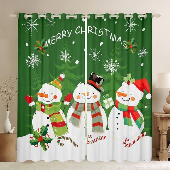 Cozy Hug Snowman Quilted Curtains NCU0NTD981 main image 0