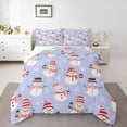 thumbnail image 1 of Castle Fairy Kawaii Christmas Snowman Full Size Comforter Sets 3-Piece for Teens,Winter Snowflakes Bedding Comforter Set,Happy Winter Lightweight Bedding Sets,Ultra Soft Home Decor,Reversible, 1 of 8