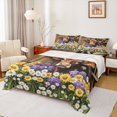 thumbnail image 1 of Castle Fairy Kawaii Cow 4pcs Bed Sheets for Children Teens Adults,Farmhouse Animal King Sheets,Chic Floral Flowers Daisy Super Cozy Sheet Set,Lightweight Room Decor, 1 of 7
